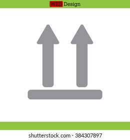 Icon of Side Up sign, symbol