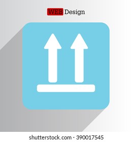 Icon of Side Up sign, symbol