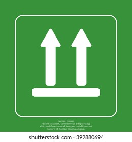 Icon of Side Up sign, symbol