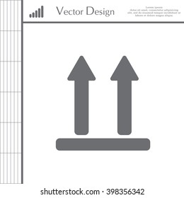Icon of Side Up sign, symbol
