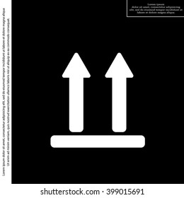 Icon of Side Up sign, symbol