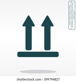 Icon of Side Up sign, symbol