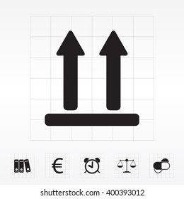 Icon of Side Up sign, symbol