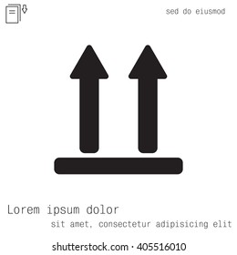 Icon of Side Up sign, symbol