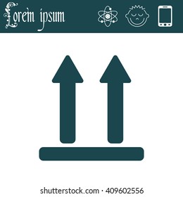 Icon of Side Up sign, symbol