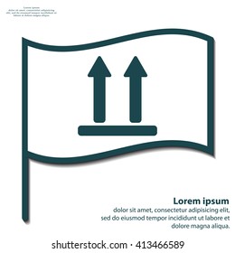 Icon of Side Up sign, symbol