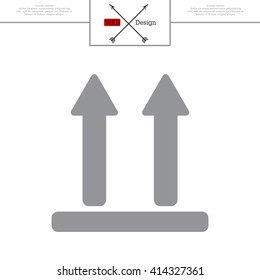 Icon of Side Up sign, symbol