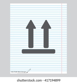 Icon of Side Up sign, symbol