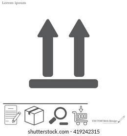 Icon of Side Up sign, symbol