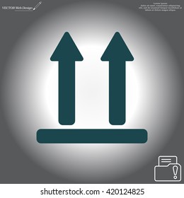 Icon of Side Up sign, symbol