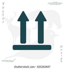Icon of Side Up sign, symbol