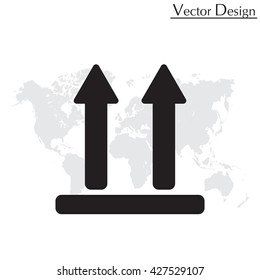 Icon of Side Up sign, symbol