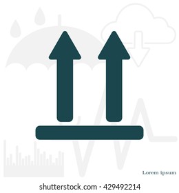 Icon of Side Up sign, symbol