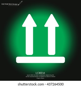 Icon of Side Up sign, symbol