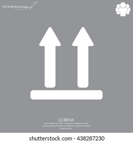 Icon of Side Up sign, symbol