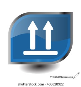 Icon of Side Up sign, symbol