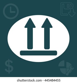 Icon of Side Up sign, symbol