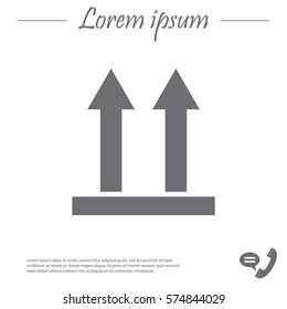 Icon of Side Up sign (symbol)