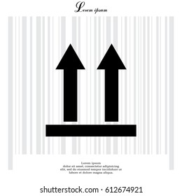 Icon of Side Up sign (symbol)