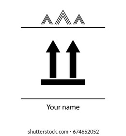 Icon of Side Up sign (symbol)