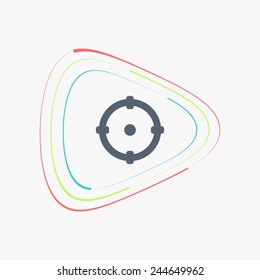 Icon Sight. Flat design style. Made vector illustration