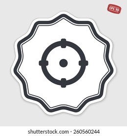 Icon Sight. Flat design style. Made vector illustration. Emblem or label with shadow.