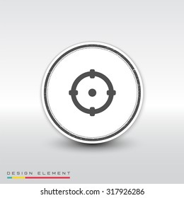 Icon Sight. Flat design style. Made vector illustration. Emblem or label with shadow.