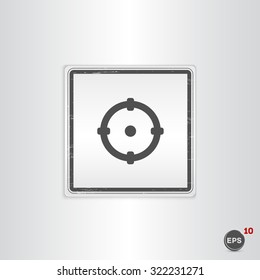 Icon Sight. Flat design style. Made vector illustration. Emblem or label with shadow.