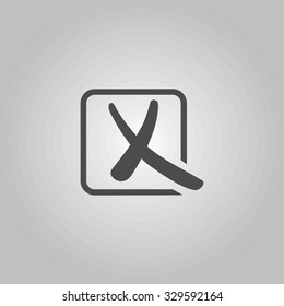 Icon, sign against.