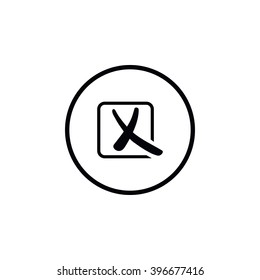 Icon, sign against.