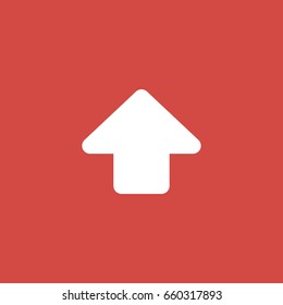 up icon. sign design. red background