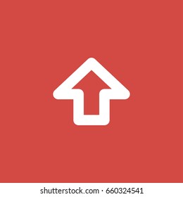 up icon. sign design. red background