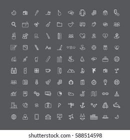 Icon sign graphic set collection