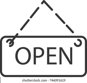 icon sign open