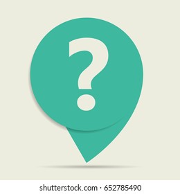 Icon, Sign and Pictograph of Question Mark. Vector Flat Illustration EPS10