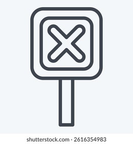 Icon Sign. related to Exclamation symbol. line style. design editable
