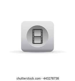icon sign theme - white glossy button vector art