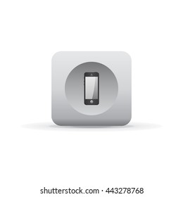 icon sign theme - white glossy button vector art