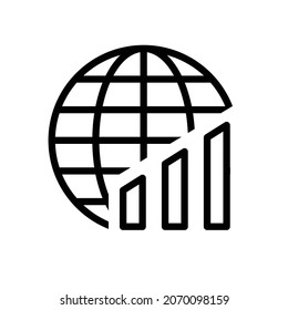 icono de la señal con el diseño del vector del globo
