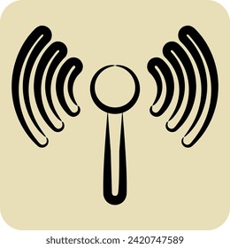 Icon Signal Stream. related to Podcast symbol. hand drawn style. simple design editable. simple illustration