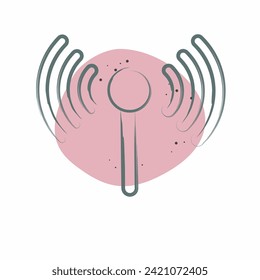 Icon Signal Stream. related to Podcast symbol. Color Spot Style. simple design editable. simple illustration