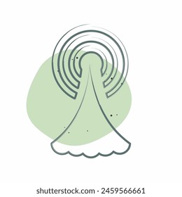 Icon Signal Tower. related to Smart City symbol. Color Spot Style. simple design illustration
