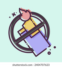 Icon Signaling. related to Firefighter symbol. MBE style. simple design editable. simple illustration