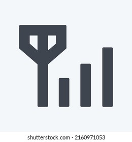 Icon Signals. suitable for Mobile Apps symbol. glyph style. simple design editable. design template vector. simple symbol illustration