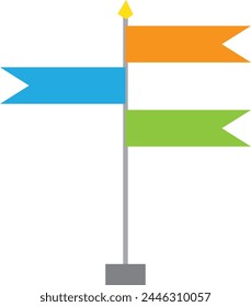 Icon signpost. Road sign icon vector. Sign guide traffic road. Signpost icon symbol. vector illustration.
