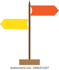 Icon signpost. Road sign icon vector. Sign guide traffic road. Signpost icon symbol. vector illustration.