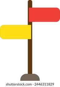 Icon signpost. Road sign icon vector. Sign guide traffic road. Signpost icon symbol. vector illustration.