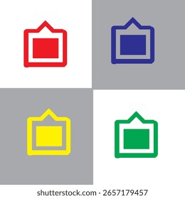 Design von Symbolen und Schildern mit mehreren Farben 