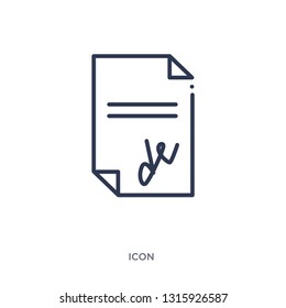 icon from signs outline collection. Thin line icon isolated on white background.