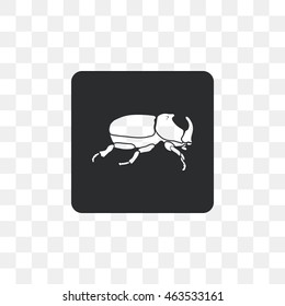 Icon, silhouette of a beetle - rhinoceros.